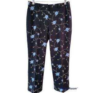 Judith Hart Women's Blue Floral Work Dress Pants